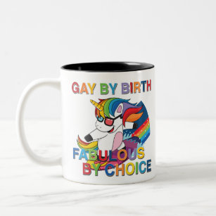 Homosexuelles durch die Geburt, fabelhaft durch Zweifarbige Tasse