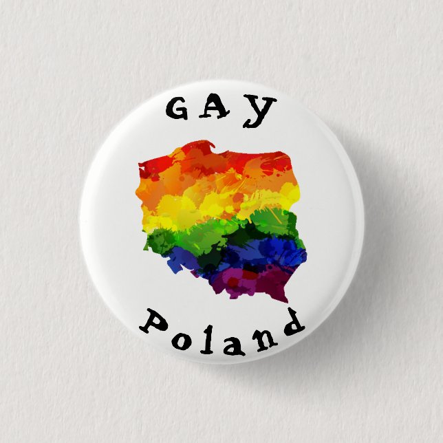 HOMOSEXUELLES Polen-Abzeichen Button (Vorderseite)