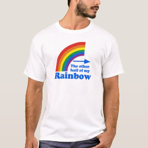 Homosexuelles Recht des Spaßregenbogens halb T-Shirt