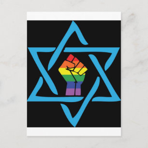 Homosexuelles schwarzes jüdisches postkarte