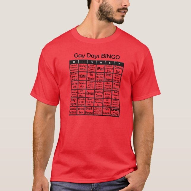 Homosexuelles Tagesbingo T-Shirt (Vorderseite)