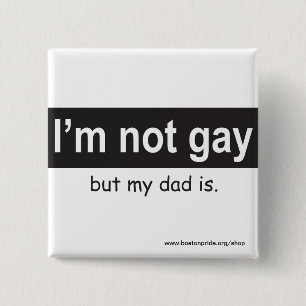 Homosexuelles Vater-Quadrat Button