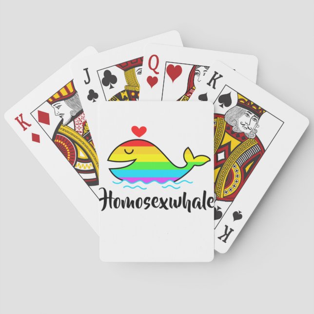 Homosexuwhale | LGBTQ+ Pride  Spielkarten (Rückseite)