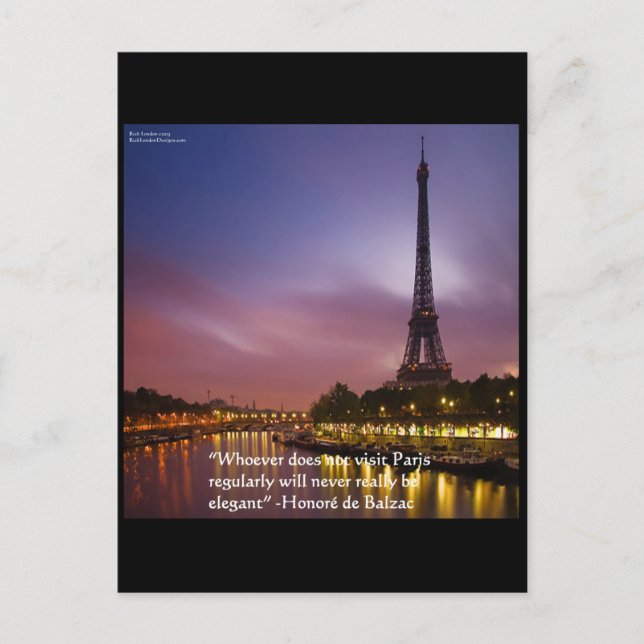 Hon de Balzac: Paris Frankreich Postkarte (Vorderseite)