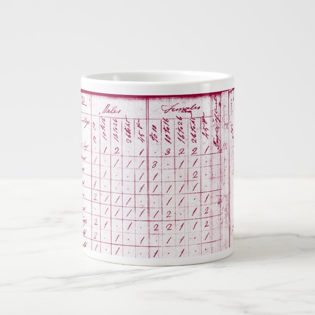 Hon. John Adams, 2. Präsident, 20oz. Tasse rötlich (Vorderseite)