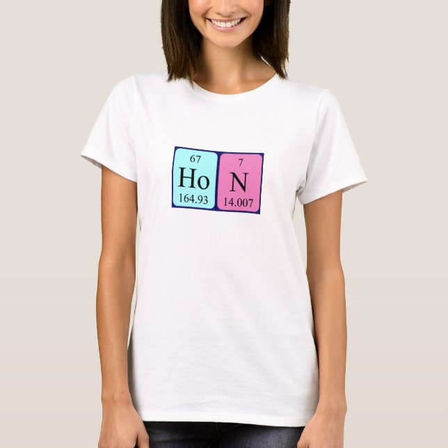 Hon Periodenname Shirt (Vorderseite)