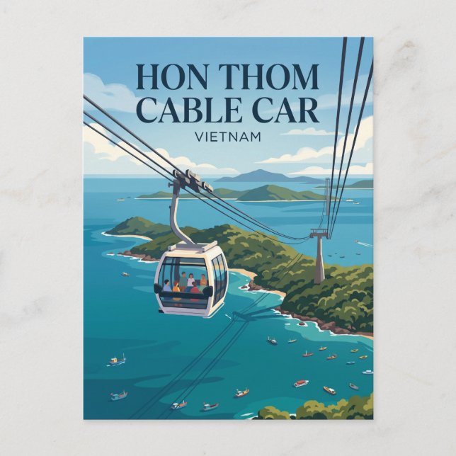 Hòn Thơm Seilbahn Vietnam Postkarte (Vorderseite)