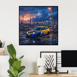 Honda Civic EK9 Tourenwagen Poster