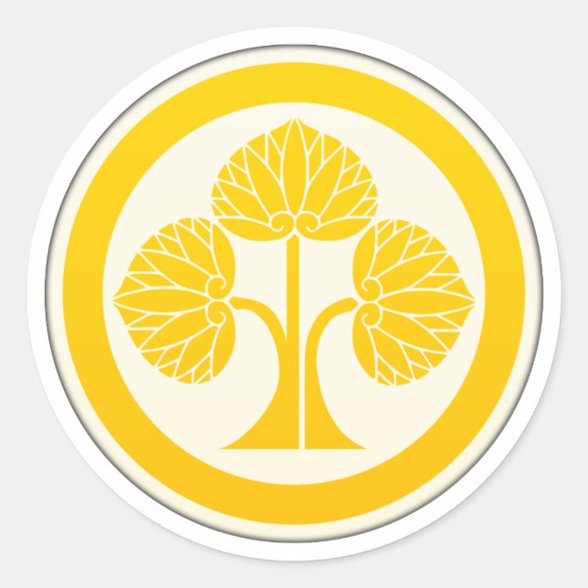 Honda Clan Kamon Runder Aufkleber (Vorderseite)