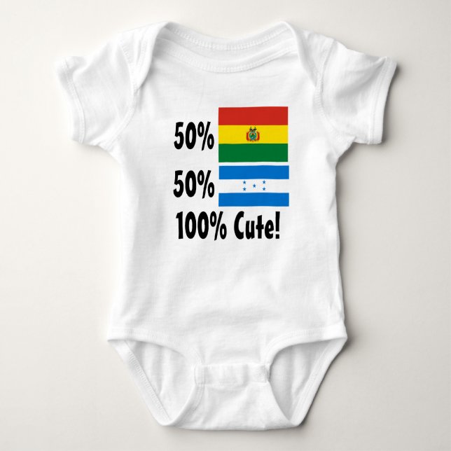 Honduraner 100% 50% Bolivianer-50% niedlich Baby Strampler (Vorderseite)