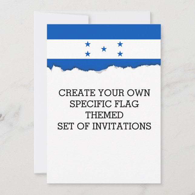 Honduranische Flagge Einladung (Vorderseite)