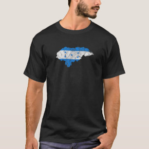 Honduranische Flagge Karte Silhouette Honduras Rei T-Shirt