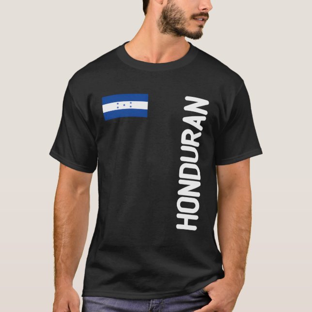 honduranische Flagge und Honduras-Wurzeln T-Shirt (Vorderseite)