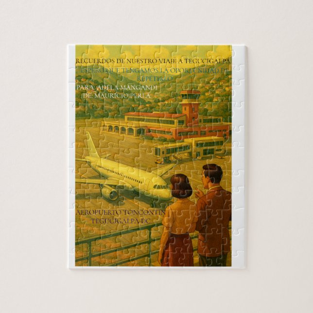  Honduras AEROPUERTO TONCONTIN Retro poster Puzzle (Vertikal)