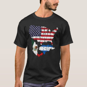 Honduras-amerikanische mexikanische Flagge T-Shirt