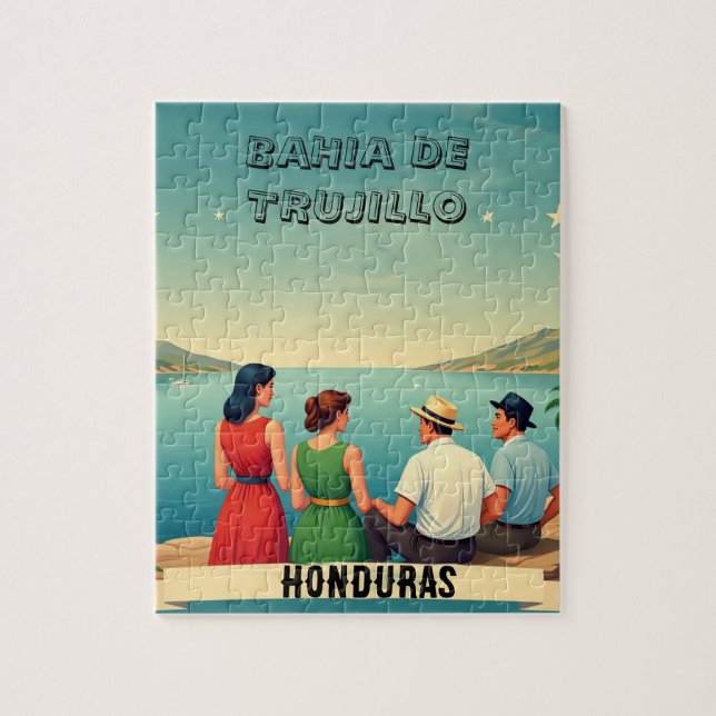  Honduras BAHIA DE TRUJILLO Retro poster Puzzle (Vertikal)