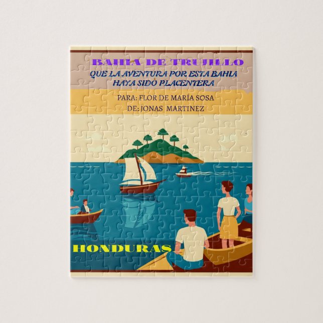  Honduras BAHIA DE TRUJILLO Retro poster Puzzle (Vertikal)