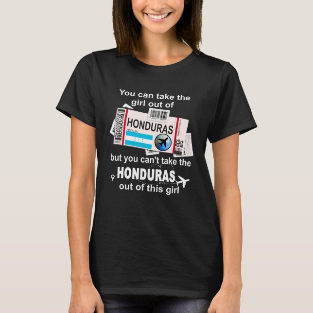 Honduras Boarding Pass  Honduras Girl  Honduras T-Shirt (Vorderseite)