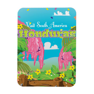 Honduras Cartoon Reise Druck. Magnet