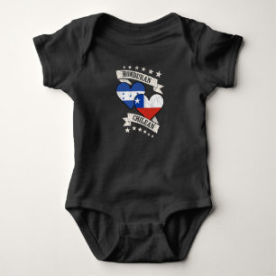Honduras Chilean Heart Flags Honduras Chile Baby Strampler