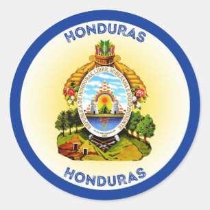 Honduras-Erbe-Emblem Runder Aufkleber
