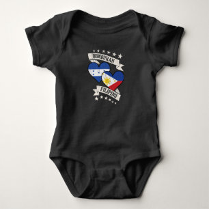 Honduras Filipino Herzflags Honduras Philippinen Baby Strampler