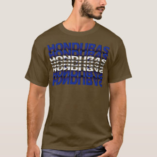 Honduras Flag Gedreht Texteffekt T-Shirt