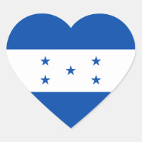 Honduras Flag Heart Sticker