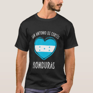 Honduras Flag Herz San Antonio De Cortes City T-Shirt