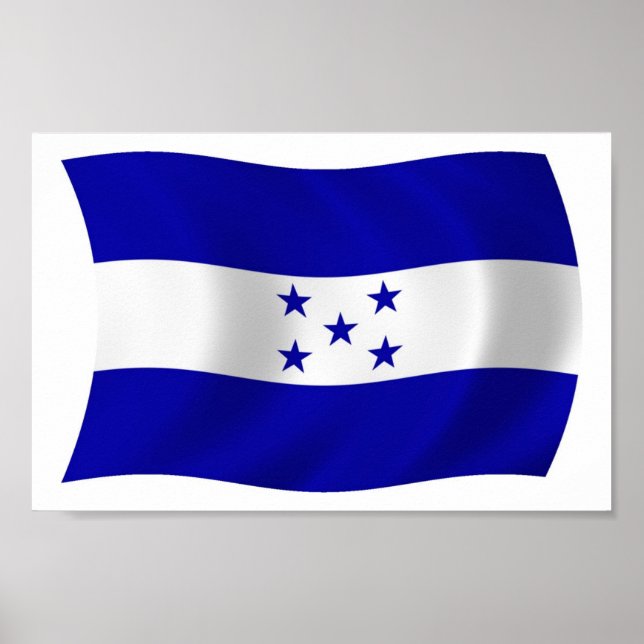 Honduras Flag Poster Print (Vorne)