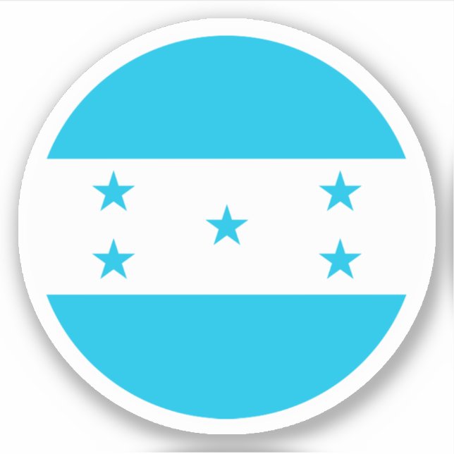 Honduras Flag Round Sticker (Vorderseite)