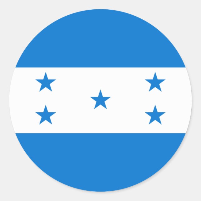 Honduras flag  runder aufkleber (Vorderseite)