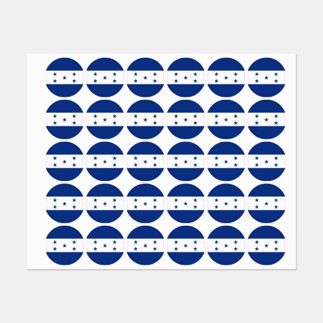 Honduras-Flagge Etiketten (Blatt)