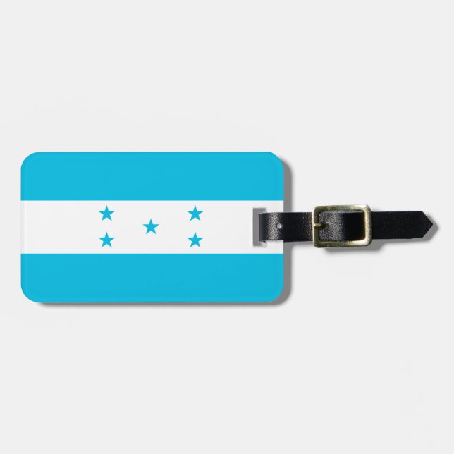 Honduras-Flagge Gepäckanhänger (Vorderseite horizontal)