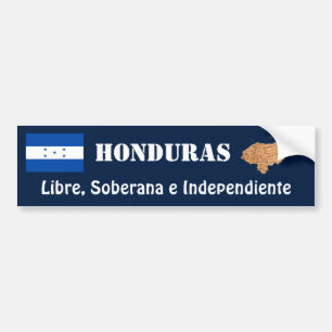 Honduras-Flagge + Karte Aufkleber Autoaufkleber