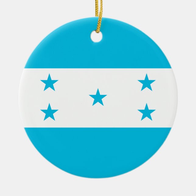 Honduras-Flagge Keramik Ornament (Vorne)