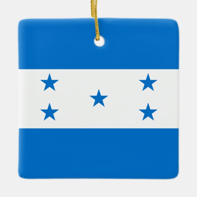 Honduras-Flagge Keramikornament (Vorderseite)