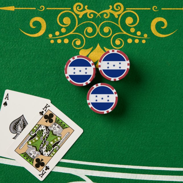 Honduras-Flagge Pokerchips (Pokertisch (Stapel))