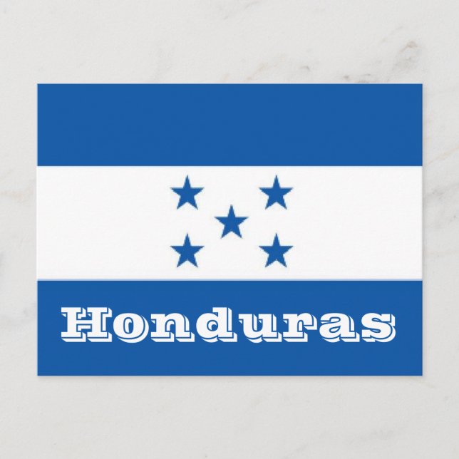 Honduras-Flagge Postkarte (Vorderseite)