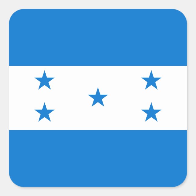 Honduras-Flagge Quadratischer Aufkleber (Vorderseite)
