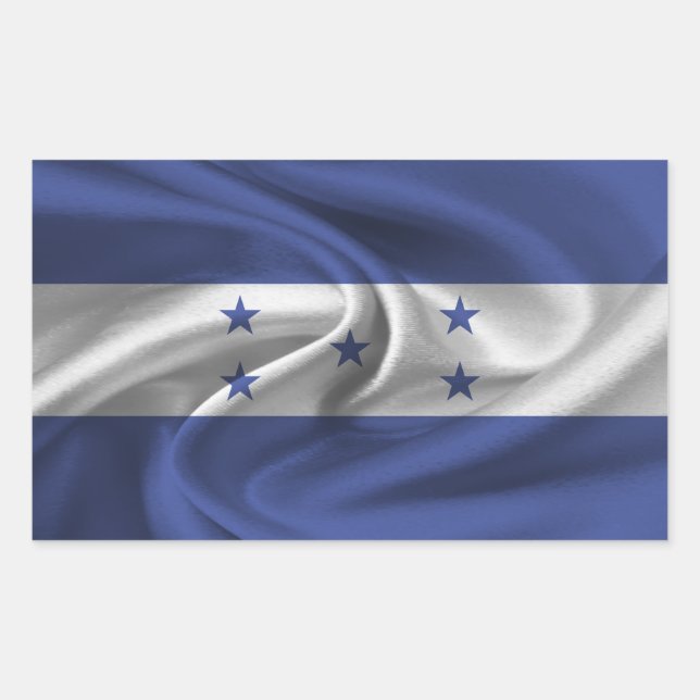 Honduras-Flagge Rechteckiger Aufkleber (Vorderseite)