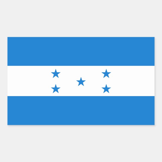 Honduras-Flagge Rechteckiger Aufkleber (Vorderseite)