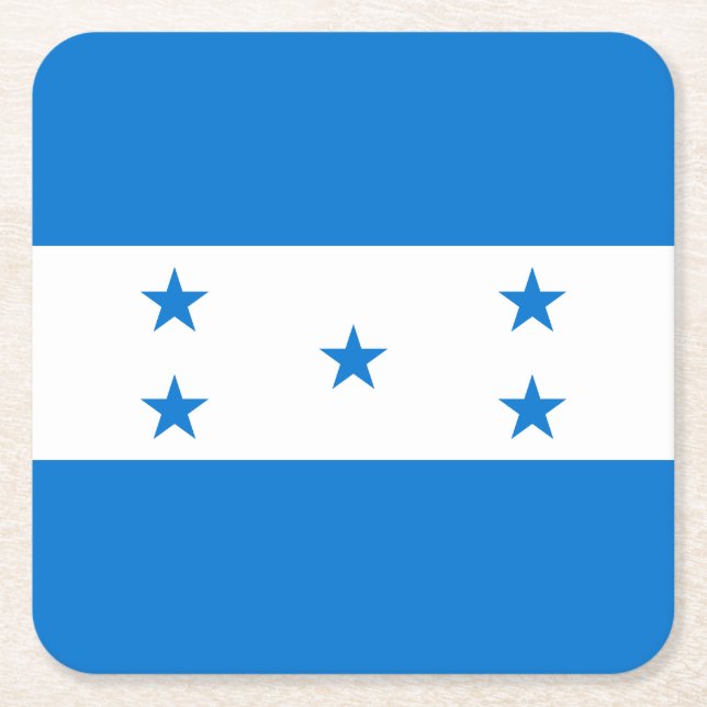 Honduras-Flagge Rechteckiger Pappuntersetzer (Vorderseite)