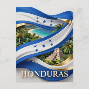 HONDURAS-Flagge-Reise-Erbe Postkarte