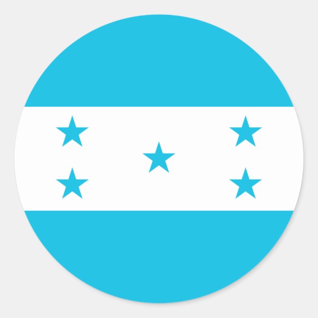 Honduras-Flagge Runder Aufkleber (Vorderseite)