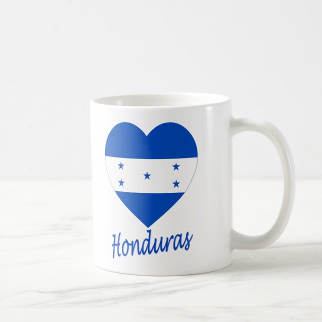 Honduras-Flaggen-Herz Tasse (Rechts)