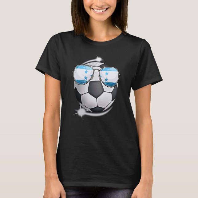 Honduras Football Fan Sunglass Fußball Honduras T-Shirt (Vorderseite)