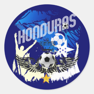 Honduras Grunge-Fahne Futbol-Design Runder Aufkleber