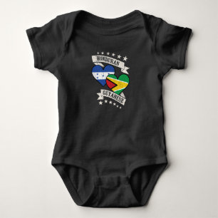 Honduras Guyanese Herzflags Honduras Guyana Baby Strampler