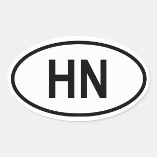 Honduras ‚HN‘ Ovaler Aufkleber